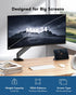 HUANUO 1334 Inch 22lbs, Grommet 75x75mm 100x100mm Single Monitor Mount, Adjustable Monitor Arm for Screen Up to C-Clamp