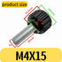 Impnit 24 M4 15 mm Pieces x Threaded Knurled Thumbscrew, Monitor Screws for Vesa Mount Screws Carbon Steel Clamping