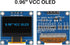 XIITIA 6pcs 0.96 inch I2C SSD1306 128x64 30pin OLED IIC Display Module LCD Screen Driver with Dupont Cables for Arduino