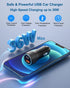 USB C Car Charger, OKRAY 4-Pack 36W Fast Charging Dual Port PD3.0 + QC3.0 Cigarette Lighter Adapter for iPhone