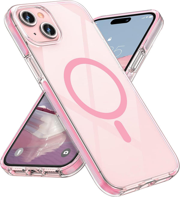 MILPROX iPhone 15 Plus Case - 6.7" Shockproof Bumper, MagSafe Compatible, Clear Transparent, Non-Yellowing, Anti-Slip -