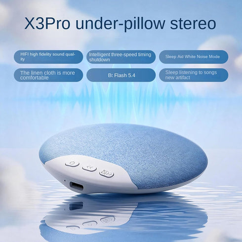 Generic Sleep Pillow Speaker | White Noise Wireless Pillow Speaker - Flat Bone Conduction Headphones,for Kids Side