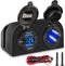 3 in 1 Tent Type Panel, PD Charger Socket + QC3.0 Dual USB Car Charger + 12V/24V Cigarette Lighter Socket + LED