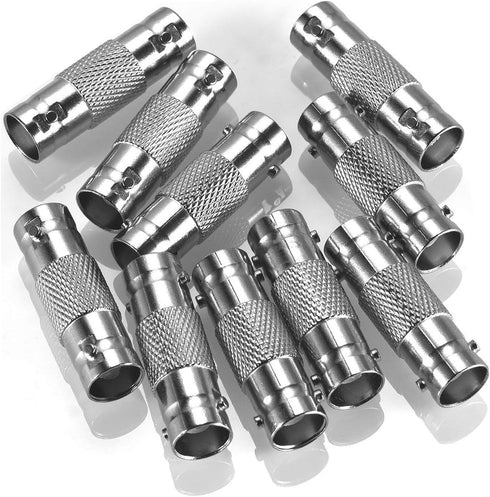 30 Pack BNC Female to BNC Female CCTV Security Camera Adapter Coupler Straight Connector for Extender