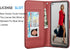Tekcoo Galaxy A21 Case, Luxury PU Leather Wallet Case with Cash Credit Card Slots, Detachable Magnetic Flip Cover