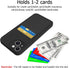 iPhone 15 Wallet Case - Black Soft Liquid Silicone with Card Holder, Scratchproof & Shockproof Protective Cover for Men