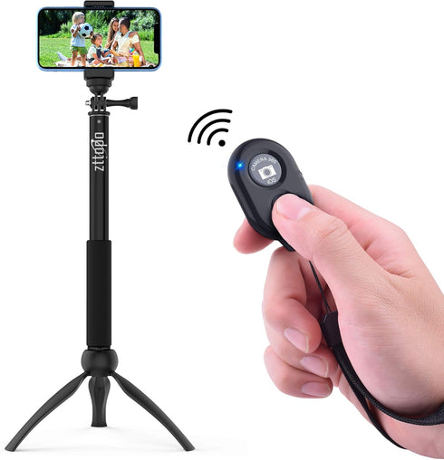 Wireless Camera Remote Shutter for Smartphones - 2 Pack, Zttopo Wireless Control for iPhone/Android, Wrist Strap