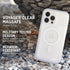 Pelican Voyager Series iPhone 15 Pro Case 6.1", Compatible with MagSafe, Anti-Yellow, Clear with Belt Clip