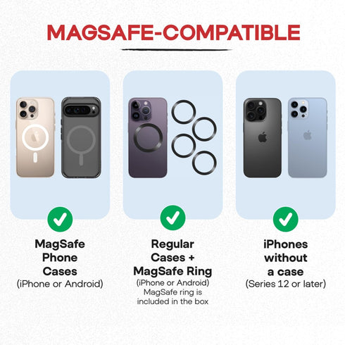 Maxby Shopping Cart Phone Holder | MagSafe Compatible Magnetic Mount for Grocery & Supermarket Carts | Flexible