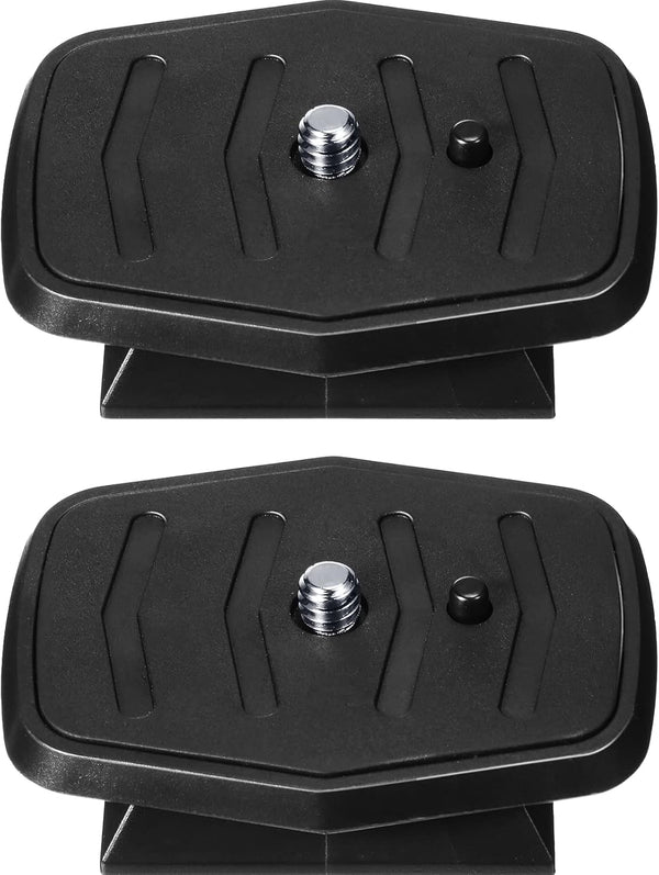 Weewooday 2 Pieces Tripod Quick Release Plate Adapter Mount for Tripods and Cameras, QB-4W (35 x 35 mm / 1.38 x 1.38