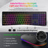 Wireless Keyboard and Mouse Combo with Backlit, 2.4G Full Size Ergonomic Keyboard with Light Up Letters, Rechargeable