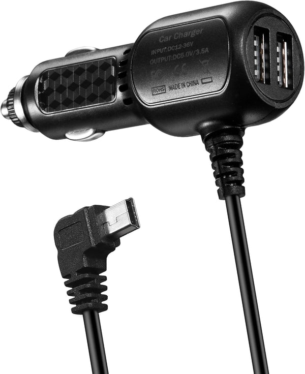 Car Charger Adapter Cord for Garmin Dezl 580 LMT-S, 570LMT, 770LMTHD, 780 LMT-S, OTR500, OTR700, GPS Power Cable
