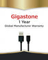 Gigastone 3ft Charging Cable for Apple Lightning Devices, 12W Fast Charge, Black, 5-Pack, iPhone & iPad Compatible.