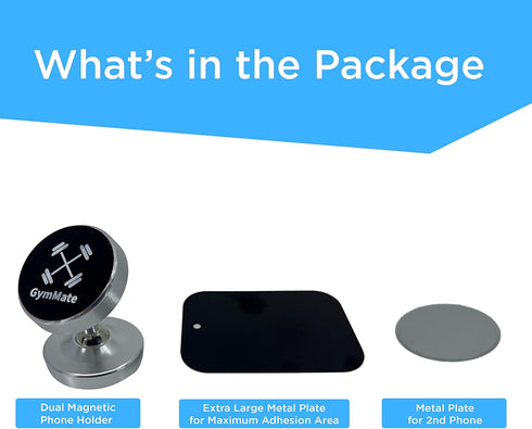 Dual Magnetic Phone Mount & Holder, Attaches Magnetically for Hands-Free Videos, Compact Size
