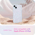 LONLI Hue White Pearl Tort Case for iPhone 15 Plus - 10FT Drop Protection, Shockproof Cover with Color Changing Effect