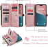 Defencase iPhone 13 Pro Max Wallet Case with RFID Blocking Card Holder, PU Leather Magnetic Snap Flip Zipper Strap