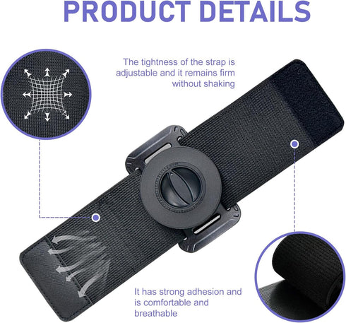 Titgoes Magnetic Wristband Phone Holder for Running, Adjustable Sports Armband Cell Phone Holder, Hands-Free Phone