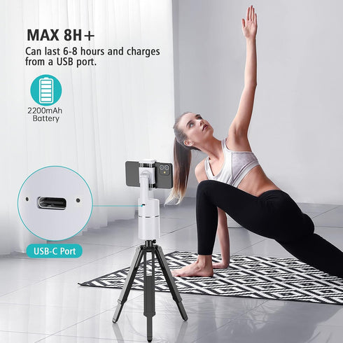 camrola 360 Auto Face Tracking Phone Holder, No App Required, Rotation Face Body Phone Tracking Tripod Smart Shooting