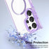 DAKORIE Clear Slim Case for Samsung Galaxy S24 Ultra, Military Grade Anti-Drop Phone Cover 6.8 inch - Purple