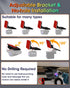 Rear Camera Holder for Dash Cam, Strong Adhesive Rearview Camera Bracket, 180° Adjustment for SUV, Truck