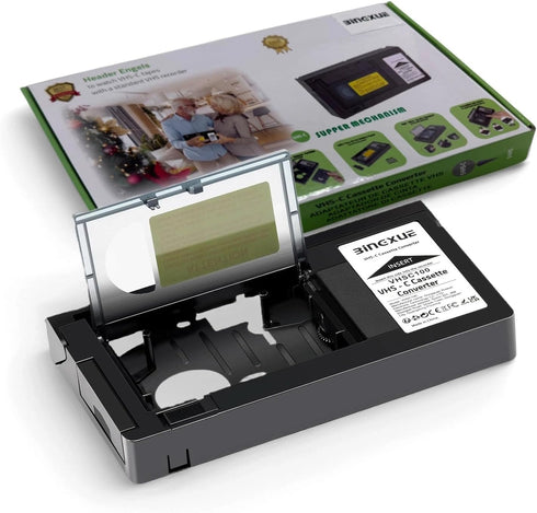 Bingxue 2026 Updated VHS C Cassette Adapter, SVHS VHS-C to VHSC, 12mm VHSC