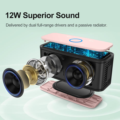 DOSS Bluetooth Speaker, SoundBox Touch Portable Wireless Speaker with 12W HD Sound and Bass