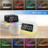 8 JALL Digital Alarm Clock with FM Radio for Bedroom, Colors Night Light with Charging Port, Sleep Sound Machines