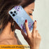 iPhone 13 Pro Max Case with Screen Protector, Floral Clear Shockproof Soft TPU Bumper Cover 6.7 Inch (Lavender/Purple)