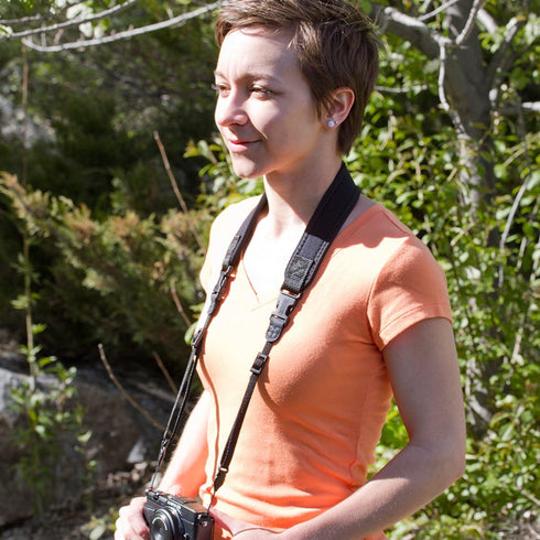 OP/TECH USA Mirrorless Camera Strap with Quick Disconnects - Lightweight (Black)