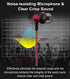 MR01 Wired in-Ear Headphones - Stylish, Comfortable, Noise-Isolating Earbuds with Microphone for iPhone, Samsung, Red.