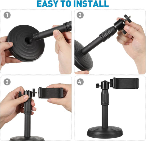 UKCOCO Adjustable Tablet Stand, Universal Phone Holder for Tablets and Smartphones, Suitable for Office, Study, Living