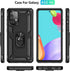 Military Grade Drop Impact Case for Samsung Galaxy A52 5G, 360 Metal Rotating Ring Kickstand Holder Armor Cover (Black)