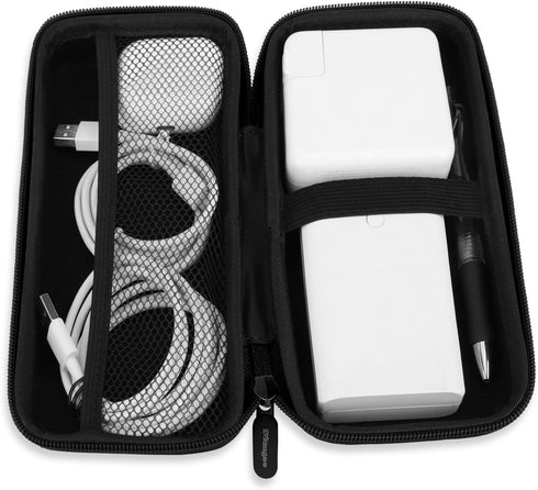8.5x4.5x2 inch iMangoo Travel Essential Electronics Organizer Pouch Charger Case Shockproof Dual Zipper Power Bank