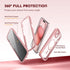 TIESZEN iPhone 15 Plus Case - Pink, Dustproof, MagSafe Compatible, with Privacy Screen & 9H Tempered Glass Protection.