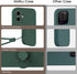 ABITKU iPhone 12 Case Compatible, Silicone with 360° Ring Kickstand Holder (Army Green) Soft Microfiber Cloth 6.1 inch