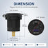 DaierTek 12V USB C Car Charger Socket, 48W PD Type C & QC 3.0 Dual USB Charging Socket Port Waterproof with Voltmeter