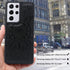 Harryshell Detachable Magnet Zipper Wallet Case for Samsung Galaxy S21 Ultra 5G, 12 Card Slots Holder (Floral Black)