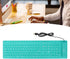 Foldable Silicone Keyboard, 108 Keys Waterproof Rollup USB Wired Keyboard for PC/Laptop/Notebook (Green)