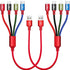 1Ft Multi Charging Cable, 2-Pack 4-in-1 Fast Charger for Cell Phones/Tablets, IP/Type C/Micro USB for Samsung