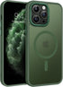 Telaso iPhone 14 Pro Max Case - Slim, Translucent Matte, Military Grade, Anti-Scratch, MagSafe Compatible, Deep Green.