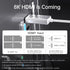 Fiber Optic HDMI 2.1 Cable, Lightweight Active Optical HDMI Cord for Projector, Game Console, PC, TV