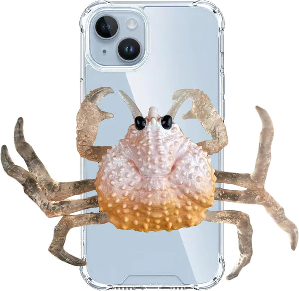 Seconddog 3D Finger Pinch Crabs Funny Stretching Decompression Phone Case Compatible with iPhone