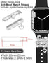 JR.DM 11-Pcs Super Bling Watch Charms with 9-Pcs Decorative Rings, Compatible with Apple Watch Band Accessories