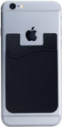 Cell Phone Card Holder for Back of Phone Case, Silicone Stick On Pocket Wallet for iPhone, Android (Black 3 Pack)