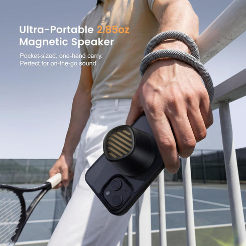 Hotwill 2.85oz 5W 7H Portable Bluetooth Speakers with Magnetic Stand & Wireless Charging, Mini Bluetooth Speaker