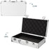 Toyvian Aluminum Briefcase Hard Case, DIY Customizable Foam Insert for Test Instruments, Cameras, and Tools