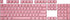 Cooler Master Sakura Pink PBT Doubleshot Backlit Keycap Upgrade Set for Mechanical Keyboards, US 104 Layout
