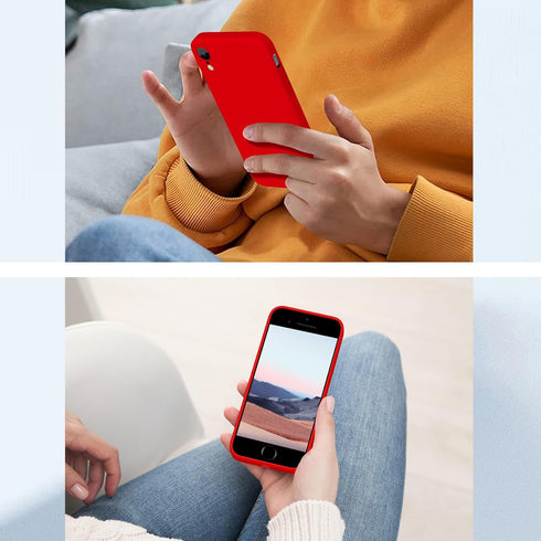 Liquid Silicone Full Body Protective Case for Galaxy A71 5G, Soft Shockproof Anti Scratch, Slim Fit Red
