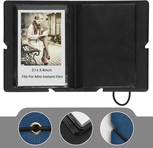 Mini Photo Album with 28 Pocket 2x3 Inch Pictures for Fujifilm Instax Mini 7s 8 9 11 25 26 40 50s 90 Evo Z2300 Instant