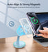 Magnetic Wireless Charger Stand 15W Fast Mag-Safe Charger for iPhone 15/14/13/12 Series with Sleep-Friendly Light for